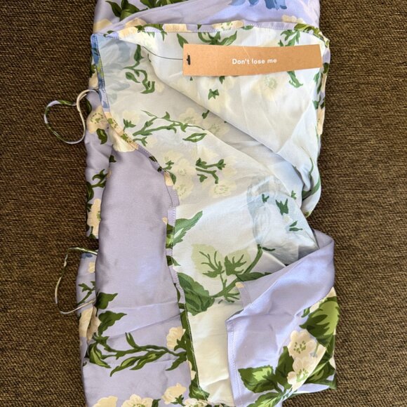 Reformation Frankie Silk Dress Purple - Size 6 - Picture 5 of 5